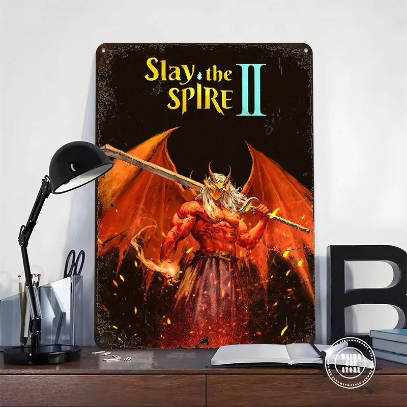 Slay the Spire II Game Art Metal Poster Custom Wall Art Retro Vintage Tinplate Signs for Man Cave Home Decoration Ornaments Room