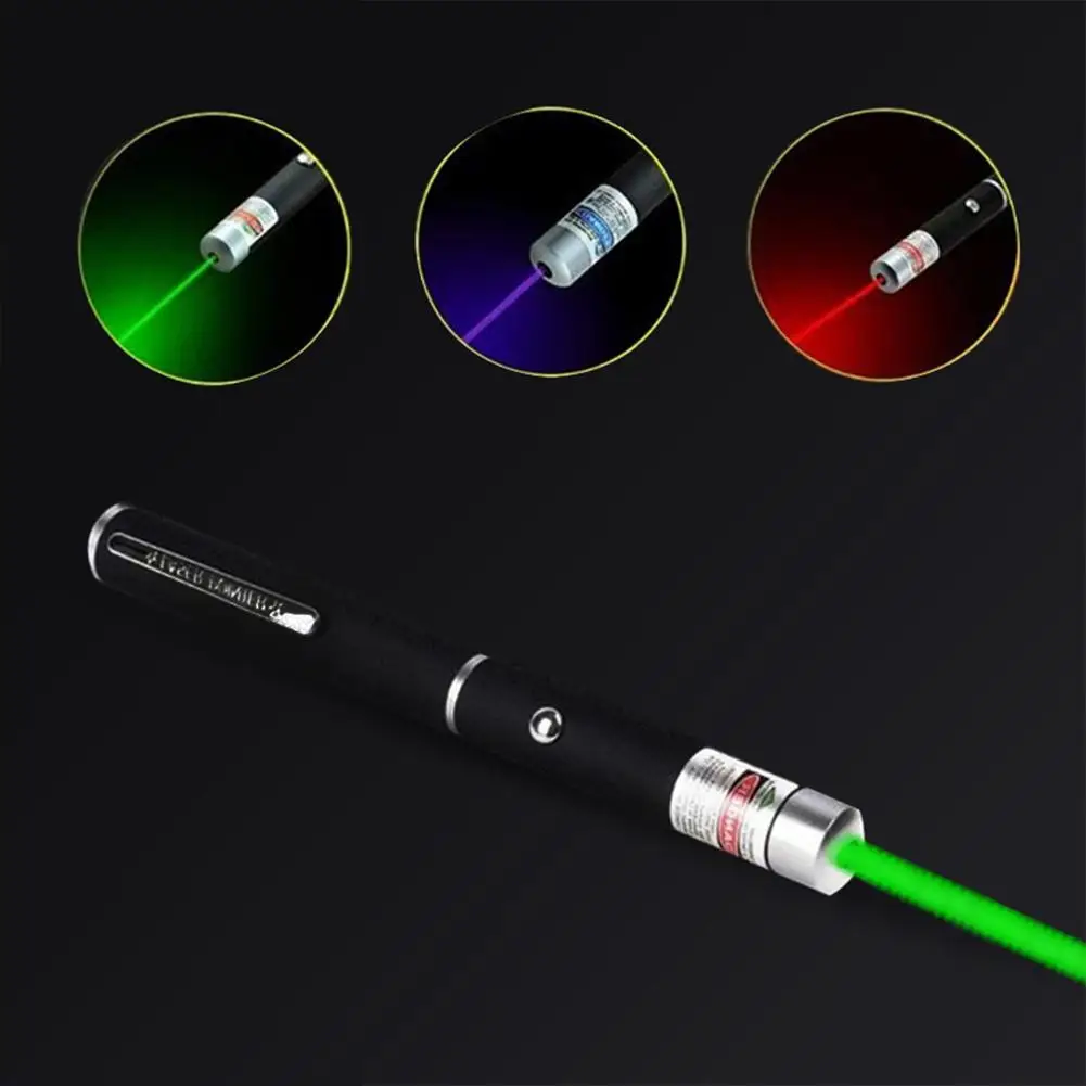 650nm 5mw Red Green Blue-Violet Light Pen Sand Table Pointer Pen For Office School Presentation Tease Cat Dog Toys Alloy Pens