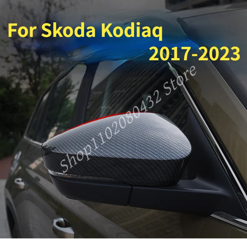 ABS plating Rearview mirror Decoration/Rearview mirror cover Trim Car Accessories for Skoda Kodiaq 2017-2023