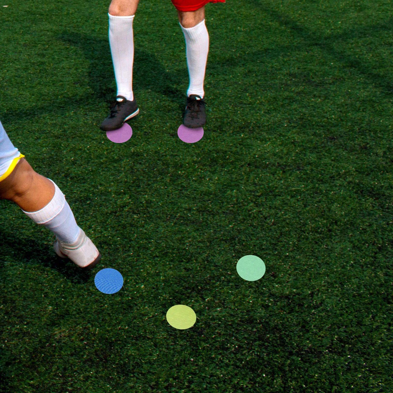 

36 Pcs Carpet Stickers Classroom Markers Dots for Game Spot Football Floor Circle Sit Nylon Office Teachers
