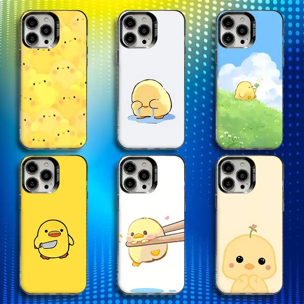 

Yellow Duck Phone Case For iPhone 17,16,15,14,13,12,X,8,Pro,Max,Plus,E,SE4,Air,Mini IMD Matte Black