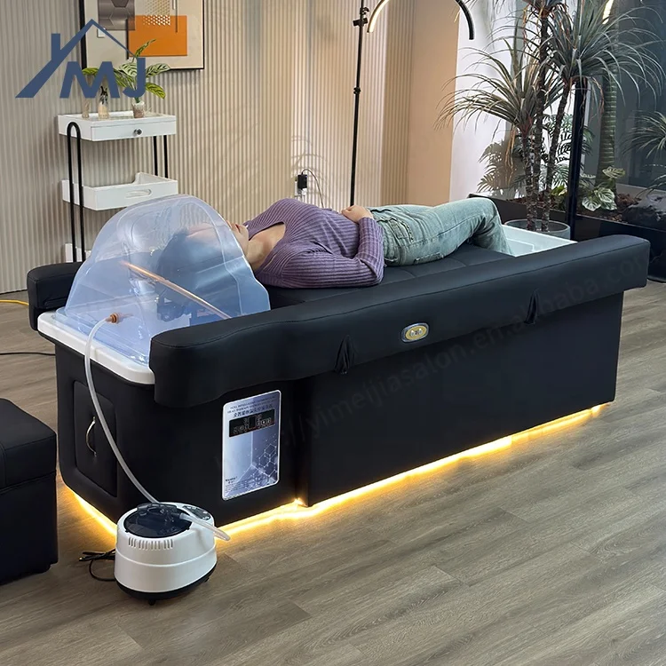 Modern Hair Washing Head Spa Foot Bath Thai Massage Electric Backrest Shampoo Bed