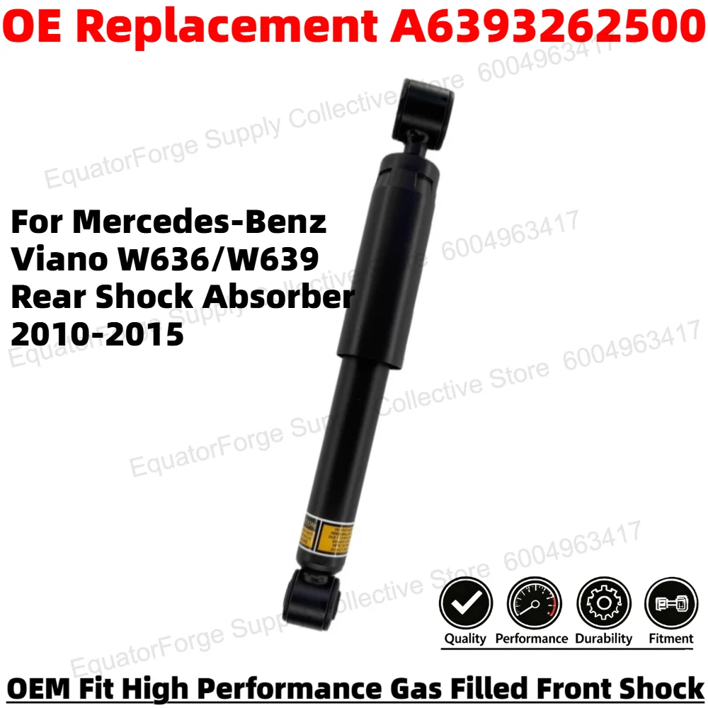 

Direct Fit High Stability Premium Durable Rear Shock Absorber for Mercedes-Benz Viano W636/W639 OE Number A6393262500