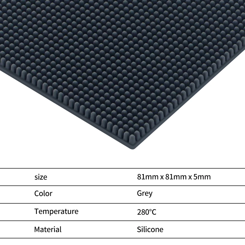 NEUESTE DIY 81*81*5mm Silikon-Düsenbürste für Bambu Creality Voron Prusa ANYCUBIC Wischer-Silikonbürste Reinigungswerkzeug 3D-Drucker – Detail 8