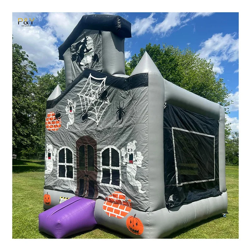 Halloween Castle Playground Haunted House Commercial Party Jumping Castles Spooky Outdoor Inflatable Bounce House for Kids