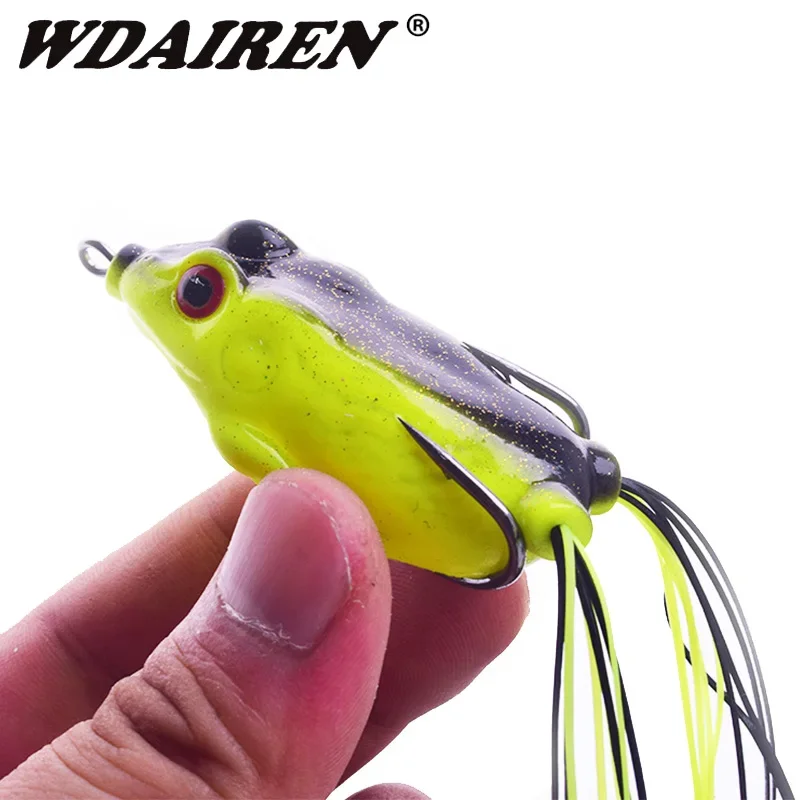 

1 Pc Lifelike Small Jump Frog Enticement Soft Lure 6cm 12.5g Silicone Bait for Bass Wobblers Crankbait Fishing Tackle