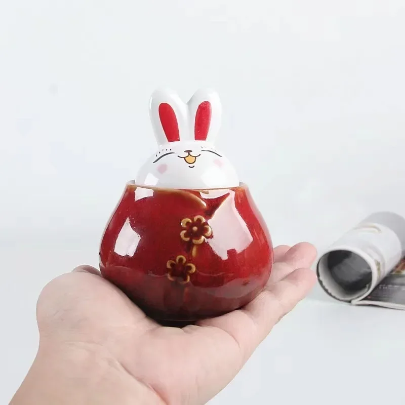 

Ceramic Mini Rabbit Urn Personalized Pet Caskets Personalized Commemorative Memorials & Funerary Puppy Funeral Box Accessories