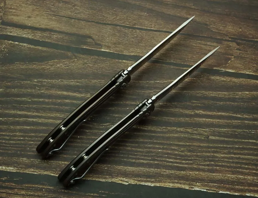 Cuchillo plegable 0609 20CV titanio – EDC táctico rodamiento cerámico - imagen 4