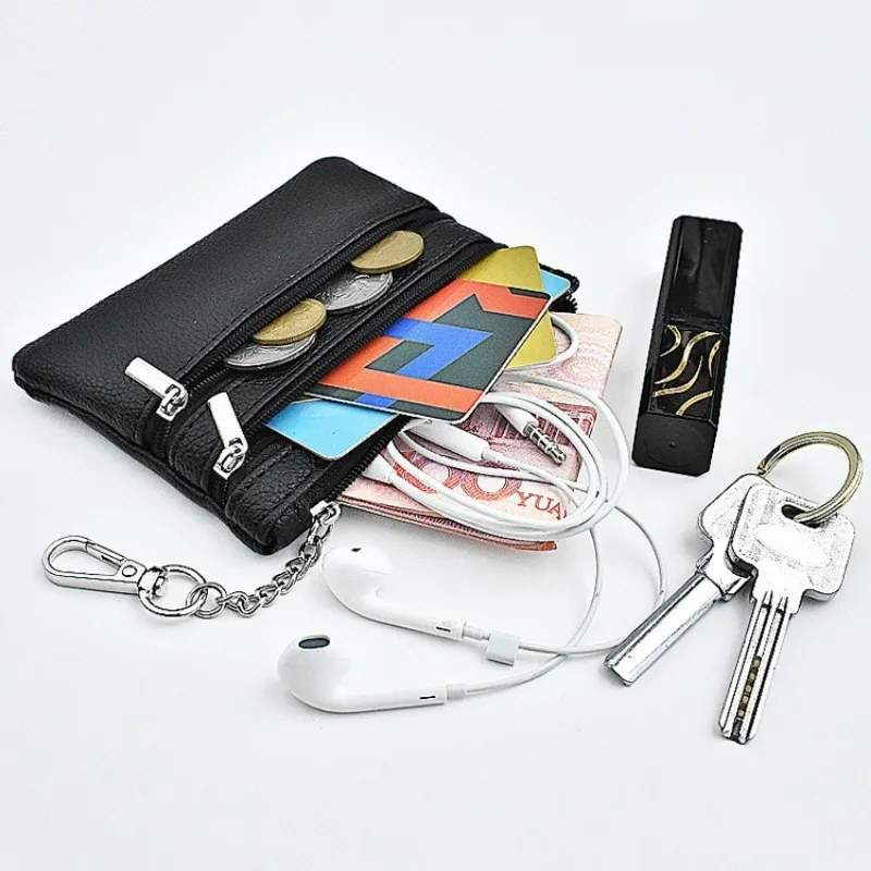 Fashion Leather Coin Purse Women Small Wallet Change Purses Mini Zipper Money Bags Men Pocket Wallets Key Holder