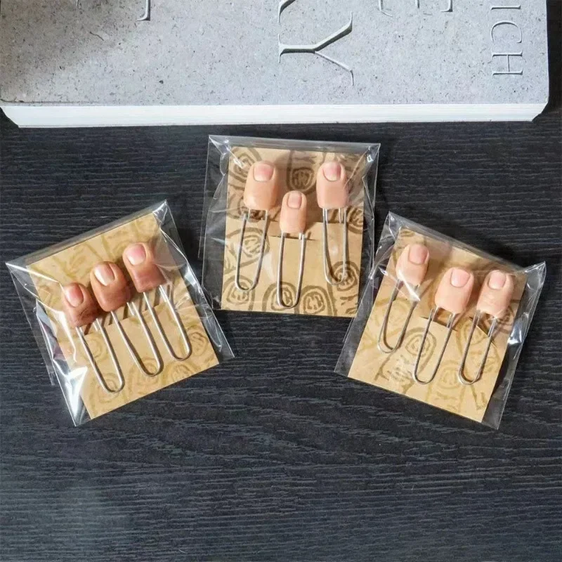 Graduation Season Gift Simulation Finger Paper Clip Creative Funny Office Document Organizer Novelty School Reward Present
