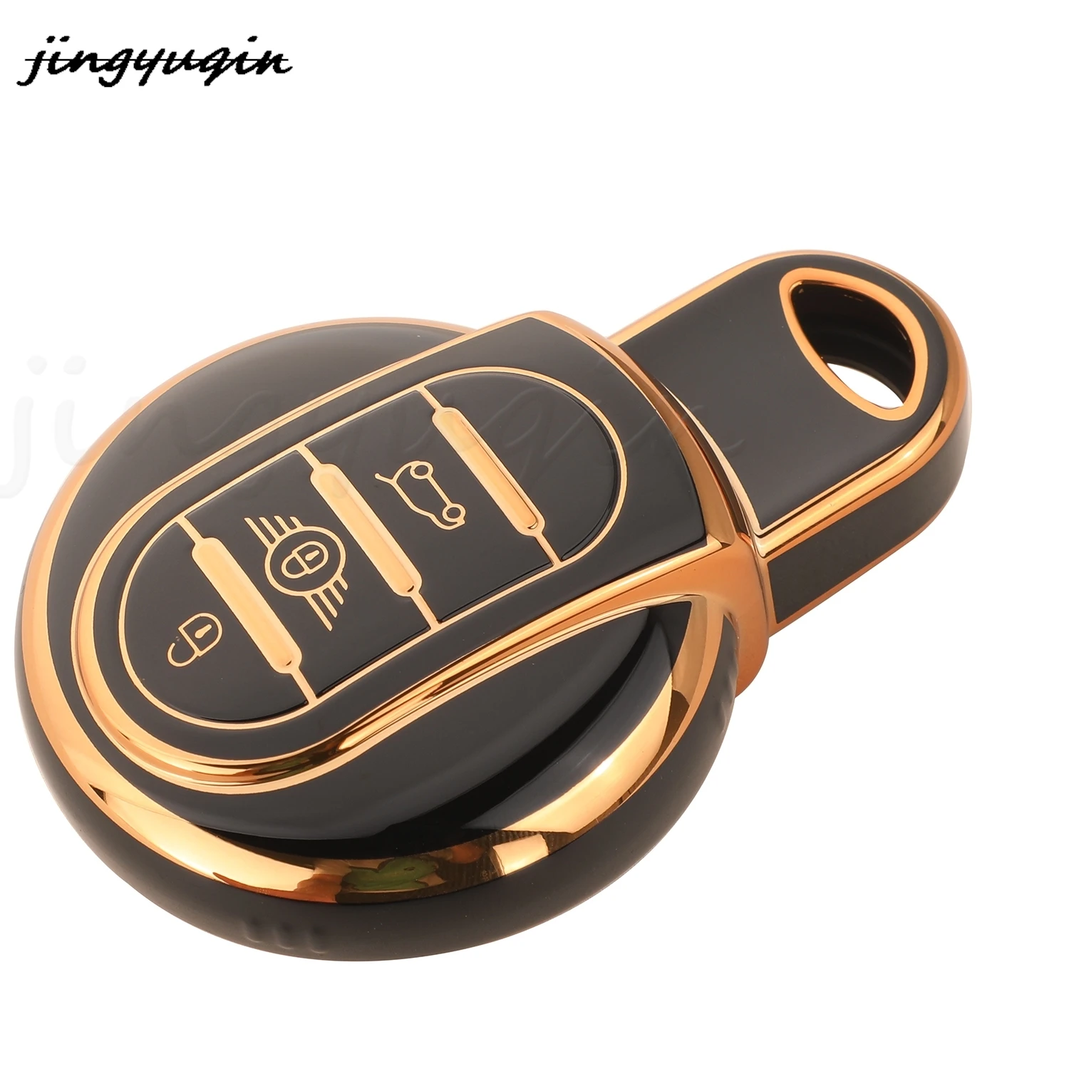 jingyuqin New 3Buttons Soft TPU Auto Flip Key Case Cover Fob For BMW Mini Cooper F55 F56 F57 F54 F60 JCW Clubman Car Accessories