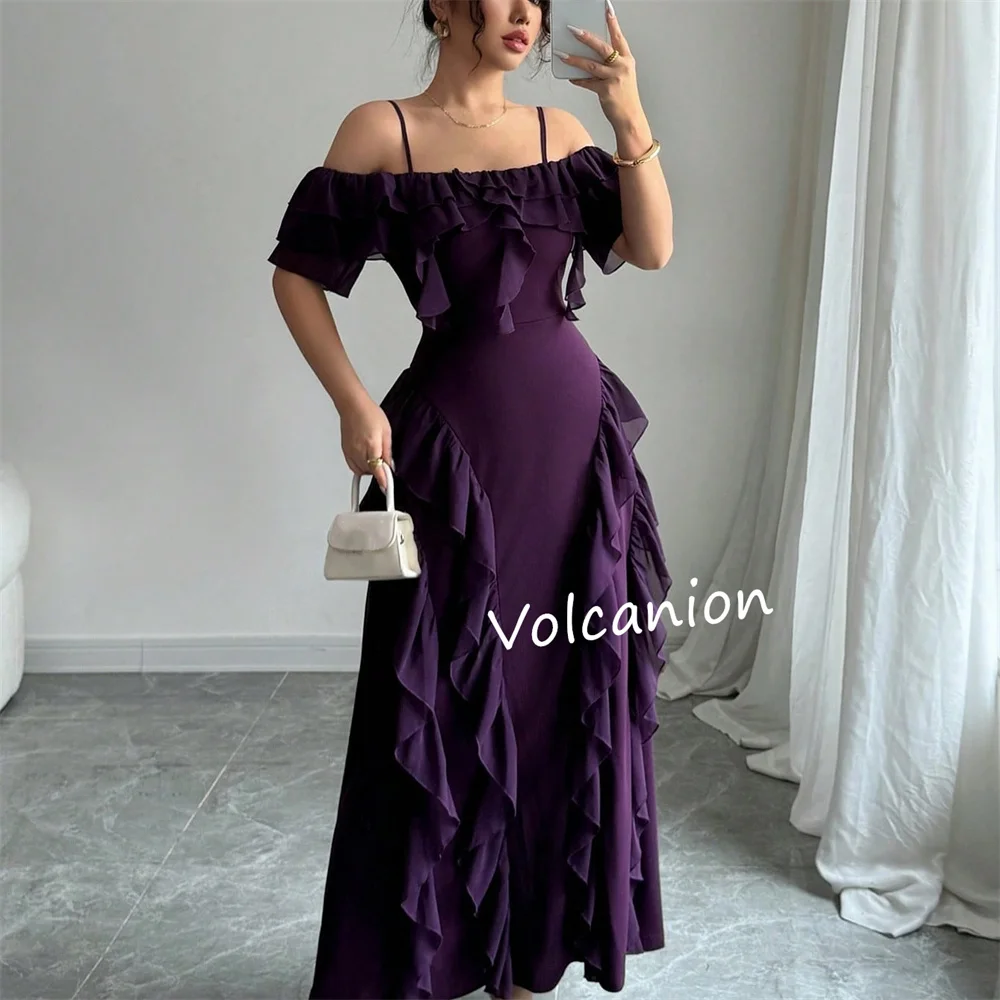 تخصيص جيرسي كشكش السباغيتي حزام ألف خط فساتين متوسطة الطول مفصل مناسبة حفلة عادية بسيطة الطراز الحديث