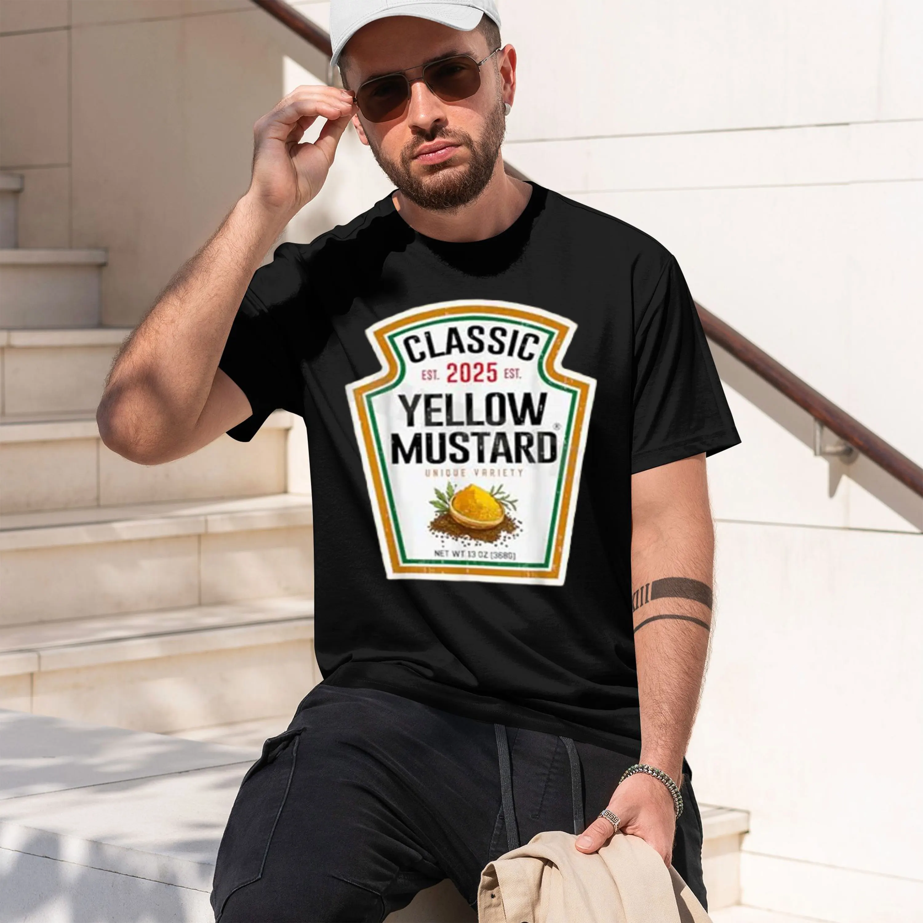 Nuevo Modelo 2026: Camiseta de Disfraz de Halloween DIY con Diseño de Lodo Amarillo, Lodo de Salsa de Tomate y Relish de Pepinillos