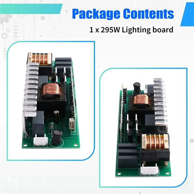 AT12 Arc Discharge Lamp Power Supply 295W Illumination Board High Brightness Stable Output Stage Lighting Replacement Accessory