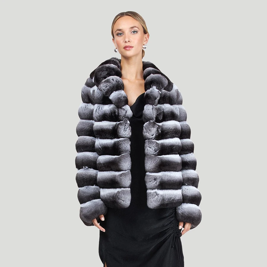 Rabbit Jacket Women Winter Real Rex Rabbit Fur Coat Genuine Fur Coat Luxury Short Natural Fur Jackets High Quality New Arrivals