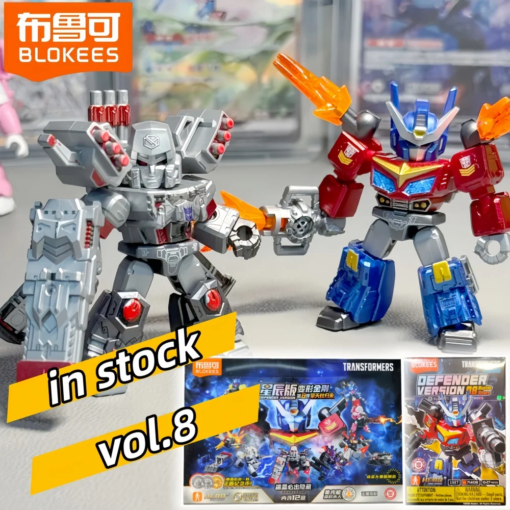 En stock, figurines d'action Blokees Transformers Defender Version 08, figurines d'anime Blokees Vol.8, jouets, cadeaux