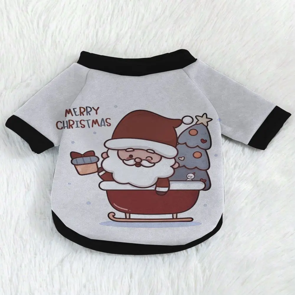 High end pet clothing with 3D Christmas elements printed on dogs, new pet clothing, thickened plus size dog supplies