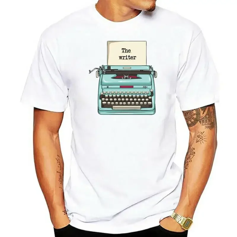 The Writer T-Shirt Mens Womens Unisex Tee Top Author Bookworm Typewriter Harajuku Tops Fashion Classic Tee Shirt