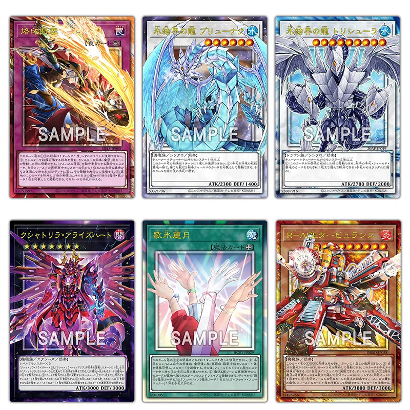 

Diy Yu-Gi-Oh! Anime Ice Barrier Self-Made Collectible Game Card Collection Bronzing Flash Card Cartoon Board Game Toys Gifts