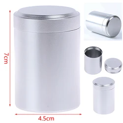 1x Silver Airtight Proof Container Aluminum Herb Stash Metal Sealed Can Tea Jar