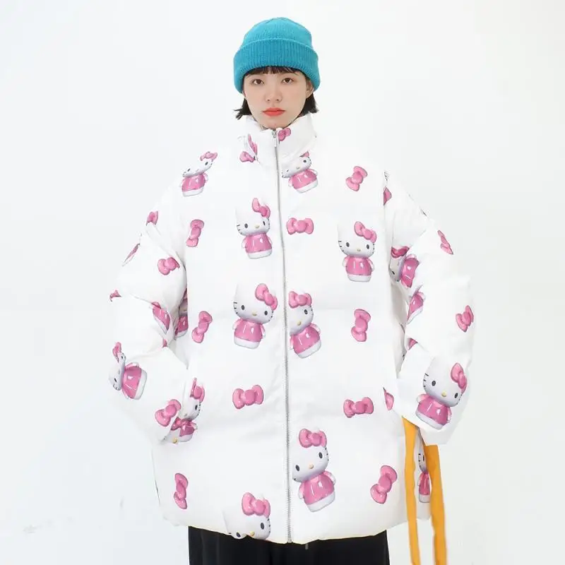 

Хлопковое пальто с воротником-стойкой, с принтом Hello Kitty