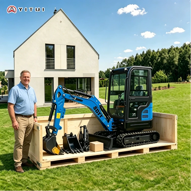 Nieuwe minigraafmachine 1,2 ton hydraulische rupsgraafmachine met gesloten cabine voor boomgaardconstructie EPA CE gecertificeerd op maat gemaakt