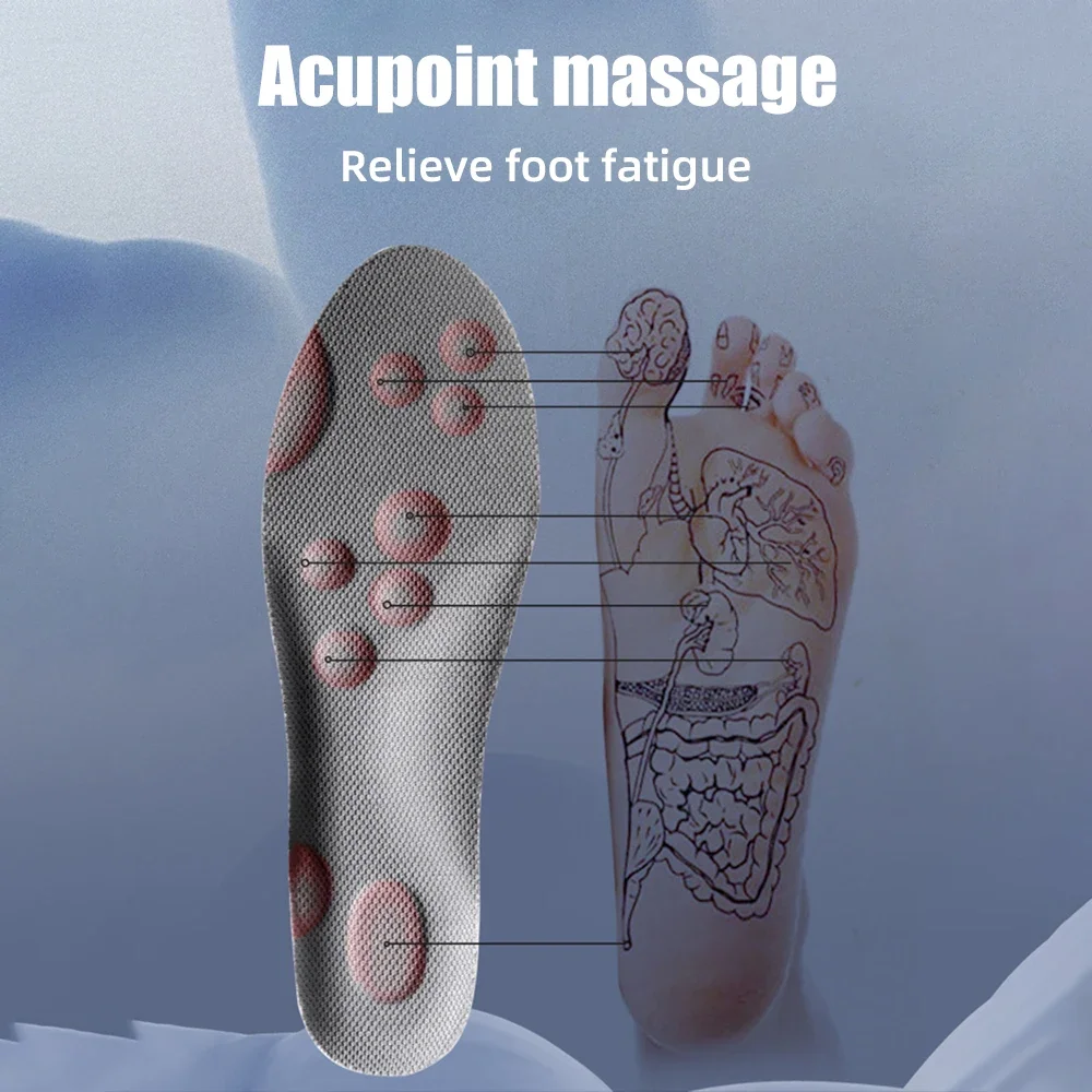 Dämpfung Einlegesohlen Männer 4D Weichen Orthopädischen Sport Einlegesohle Füße Arch Unterstützung Orthopädische Einsätze Massage Schuhe Einlegesohlen Unisex