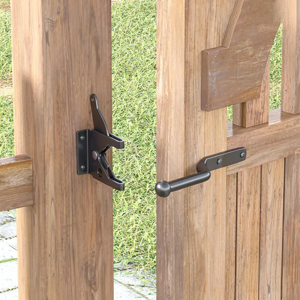 Heavy Duty Gate Latch For For SKYSEN Outdoor Wood Fence Lock Carbon Steel Security Hardware Garden Door Bolt Catch