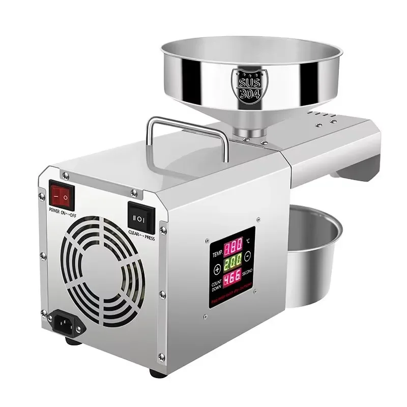 

3-6kg Automatic Household Sesame Peanut Sunflower Seeds Oil Pressing Extracting Milling Machine/ Oil Press Machine