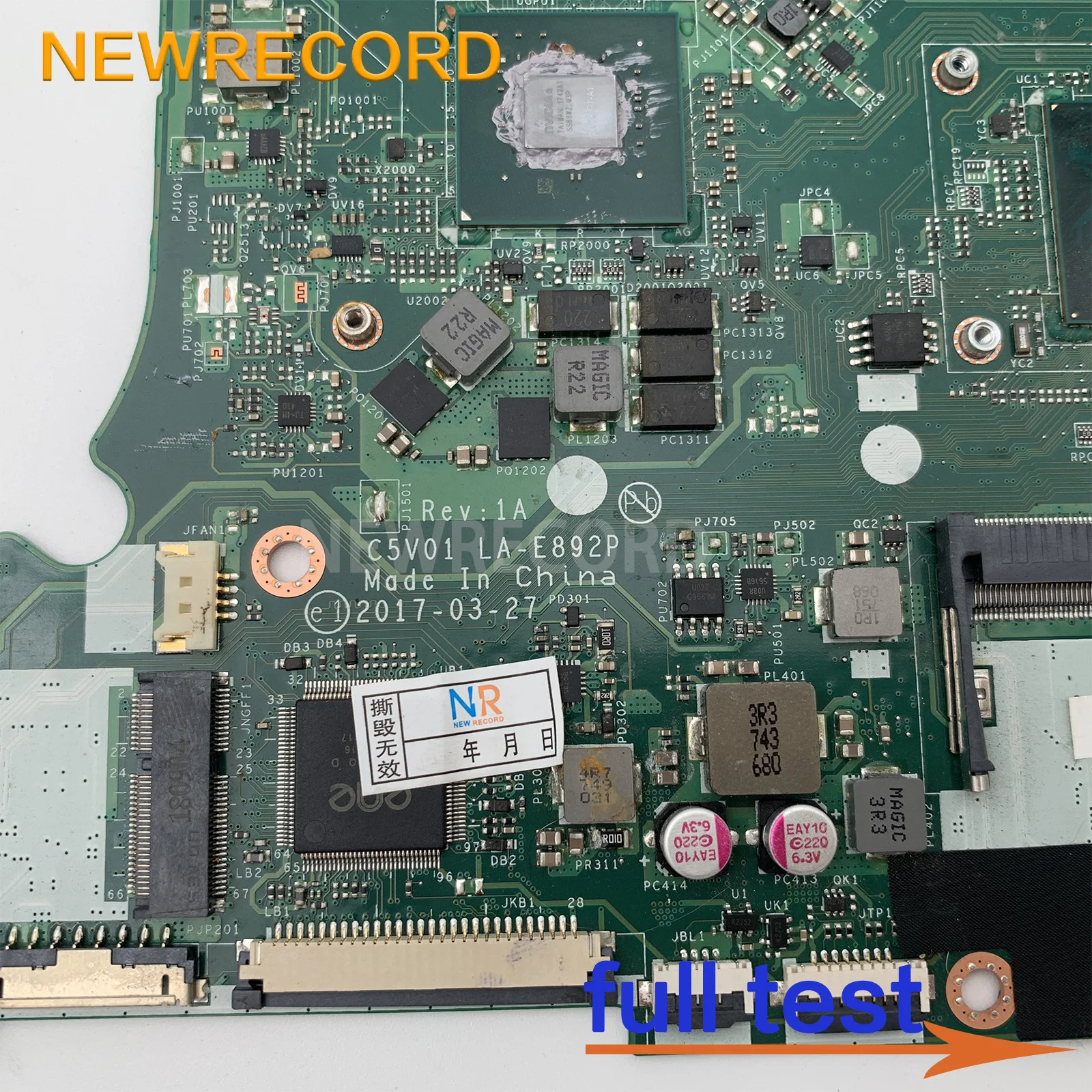 For ACER Aspire A515-51G A615-51G Laptop Motherboard C5V01 LA-E892P I3/i5/i7 CPU N16S-GTR-S-A2 GPU Mainboard 100% Test OK Used