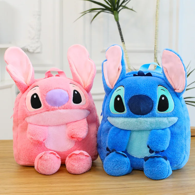 Stitch Plush Backpack For 3D Stuffed Animal School Bag With Storage Space Lightweight Daypack Gift For Boys Girls Fans