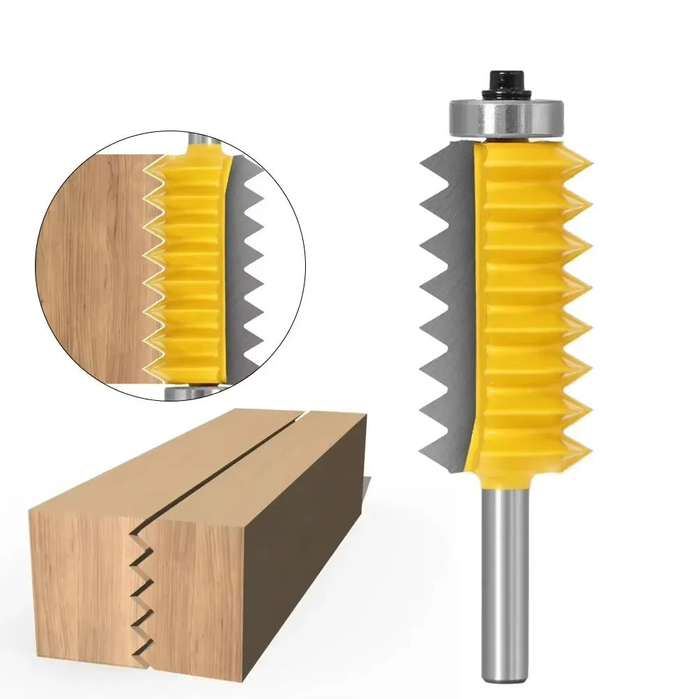 1PC 8MM Shank Milling Cutter Wood Carving Finger Joint Glue Milling Cutter Raised panel V joint Router Bit for Woodwork Tenoning