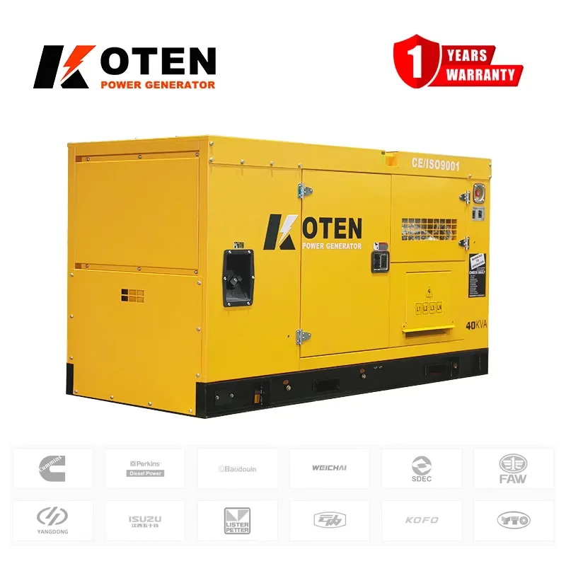 50Hz 400V 10kVA to 60kVA FAW Engine Electric Silent Power Generator