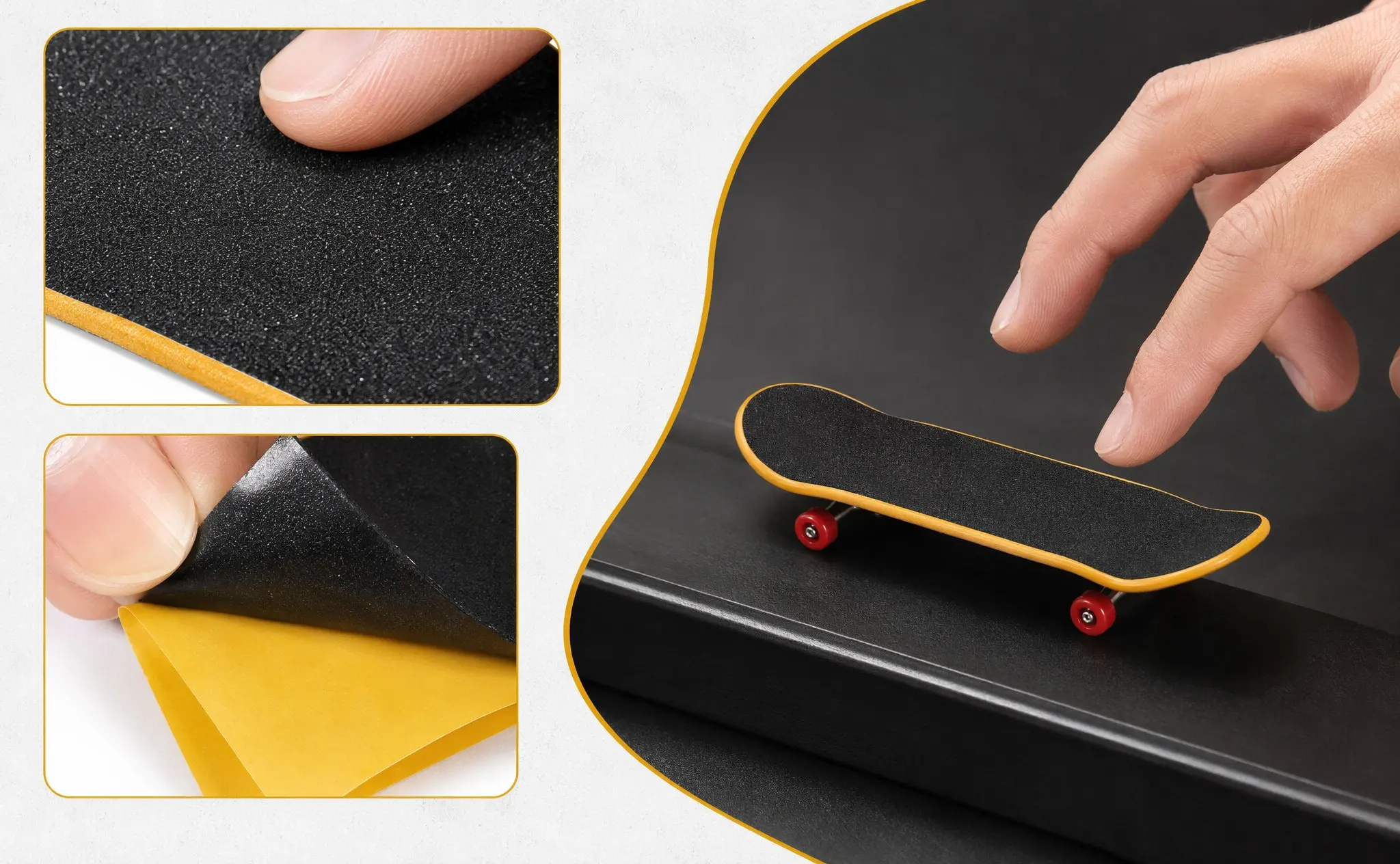 12Pcs Fingerboard Foam Grip Tape Premium Adhesive Cushioning Grip Tape for Mini Skateboard Enhanced Control Flexibility