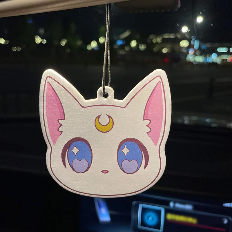 Pink Cute Cat, Girly Atmosphere Decoration, Freesia and English Pear Scent (International Trend) Car Fragrance Tablets, Wardrobe Air Freshener, Perfume, Rearview Mirror Decoration, Car Interior Pendant, Natural Scent Air Purifier, Anime Cartoon Toilet Fragrance Sachet, Living Room Office Room Bedside Hanging Ornament view 4