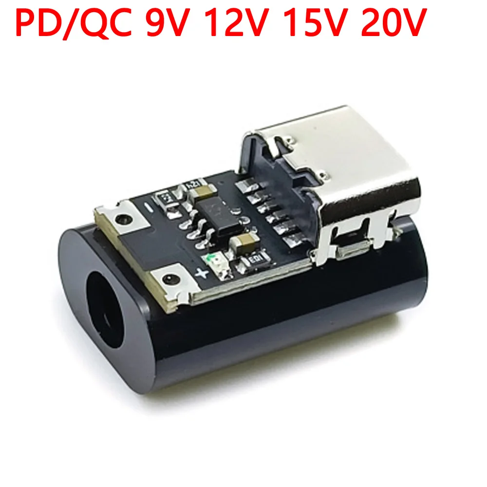 PD/QC LDE Decoy Board Fast Charge 9V-20V PD decoy module PD 2 3.0 DC trigger cable USB Type-C male plug QC4 charge connector