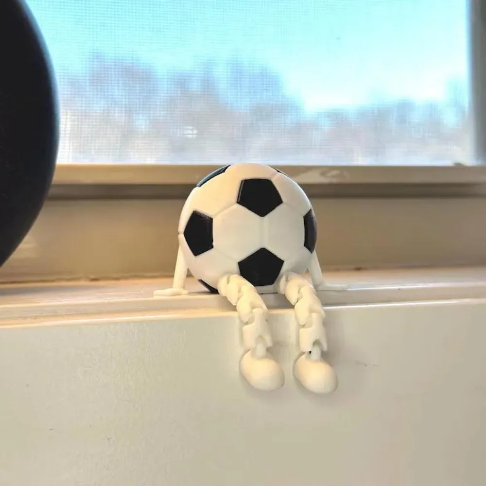 New 3D Printed Sports Ball Figurine Movable Unique Full Articulated Sports Ball Modle Desk Ornament Volleyball