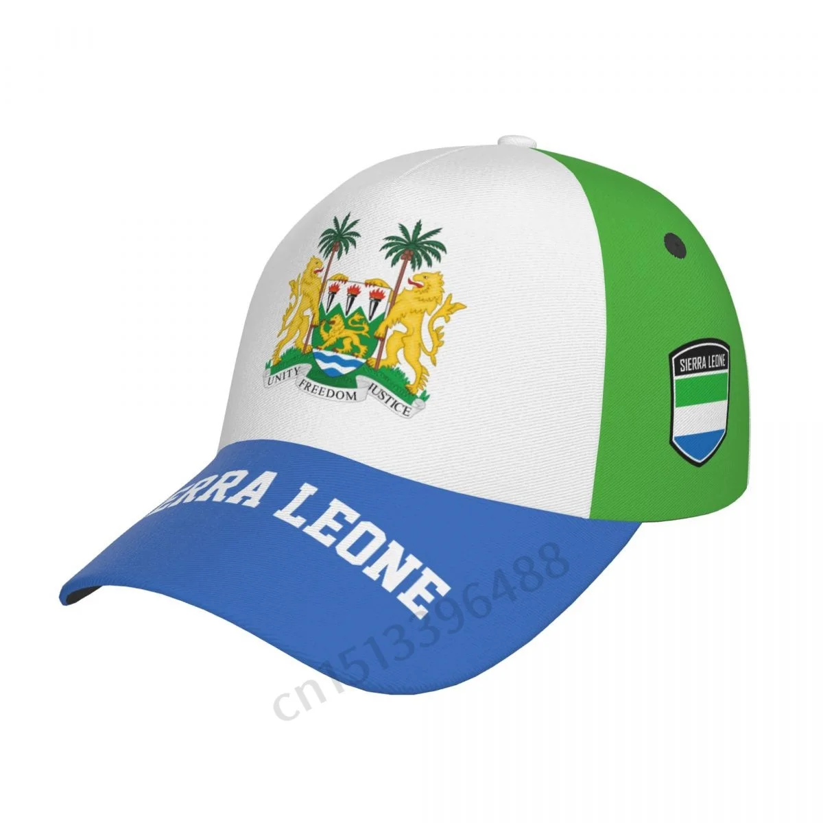 

Sierra Leone Flag 3D Soccer Hats Sun Baseball Cap Breathable Adjustable Men Women Outdoor Fishing Hat