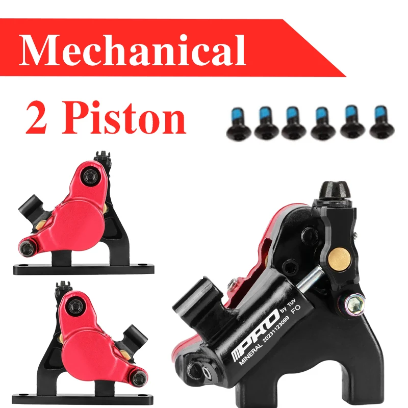 

IIIPRO 2 Piston Brake Caliper Road Bike Mechanical Disc Brake Caliper Front Rear Caliper Flat Mount Hydraulic Bicycle Cable