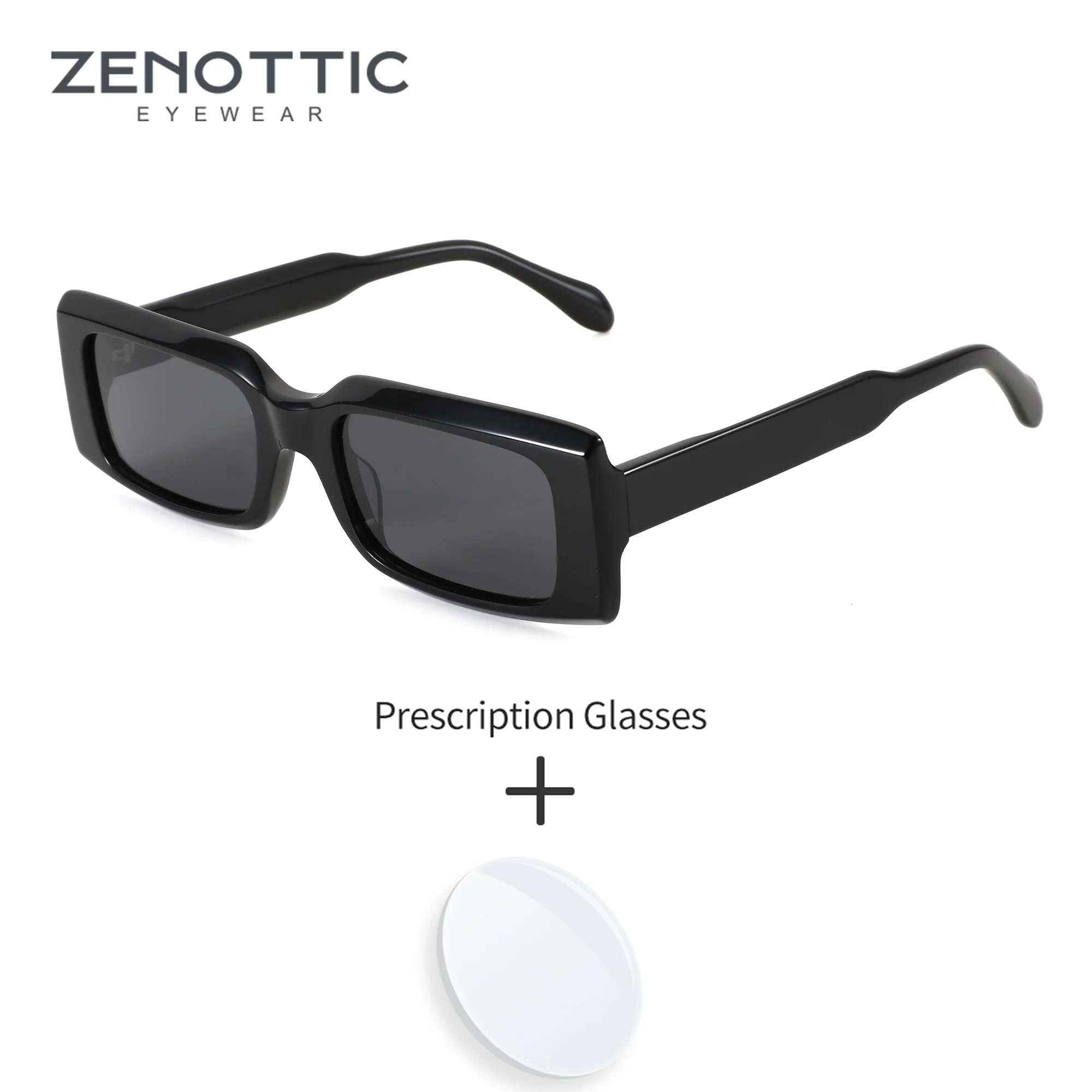 

ZENOTTIC M размер ручной работы ацетат UV400 поляризационные солнцезащитные очки по рецепту для мужчин прямоугольные прогрессивные оптические солнцезащитные очки