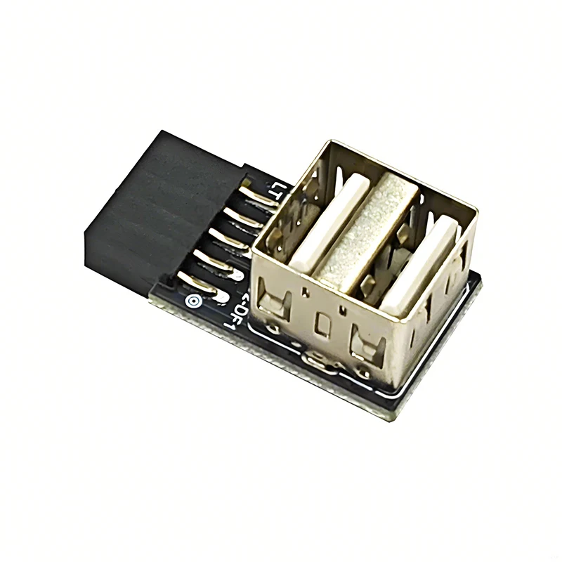 9pin Motherboard to 2 Ports USB2.0 Dual USB A 9 Pin Female Adapter Converter PCB Board Card Extender Internal Computer Connector