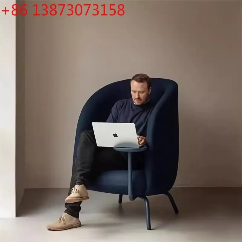 

Medieval style light luxury modern designer fabric single living room bedroom balcony leisure chair