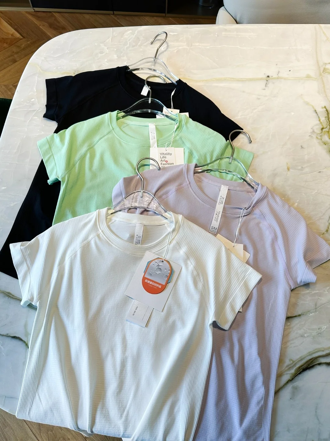 Slim Fit Ice Silk Protection solaire ort Sve T-shirt femme rond Ne Running Qui Dry Yoga Fitn haut de sport