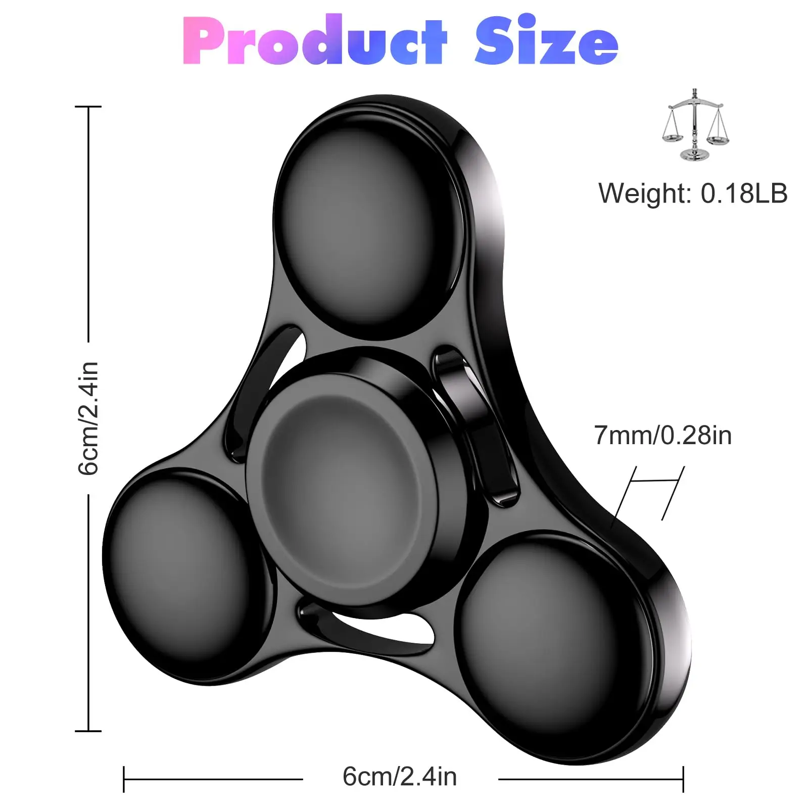 Metal Fidget Spinner Toys,EDC Hand Spinner Anti Stress Relief Toys,Antistress Anxiety Fidgeting Toy for Adult Kids Autism ADHD