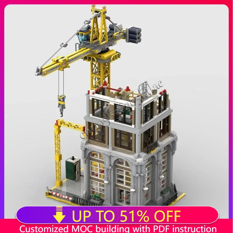 

Новинка, 3374 шт., горячая распродажа, вид на улицу, Moc, модель строительной площадки, творческие идеи «сделай сам», детская игрушка в сборе, головоломка, подарок на день рождения