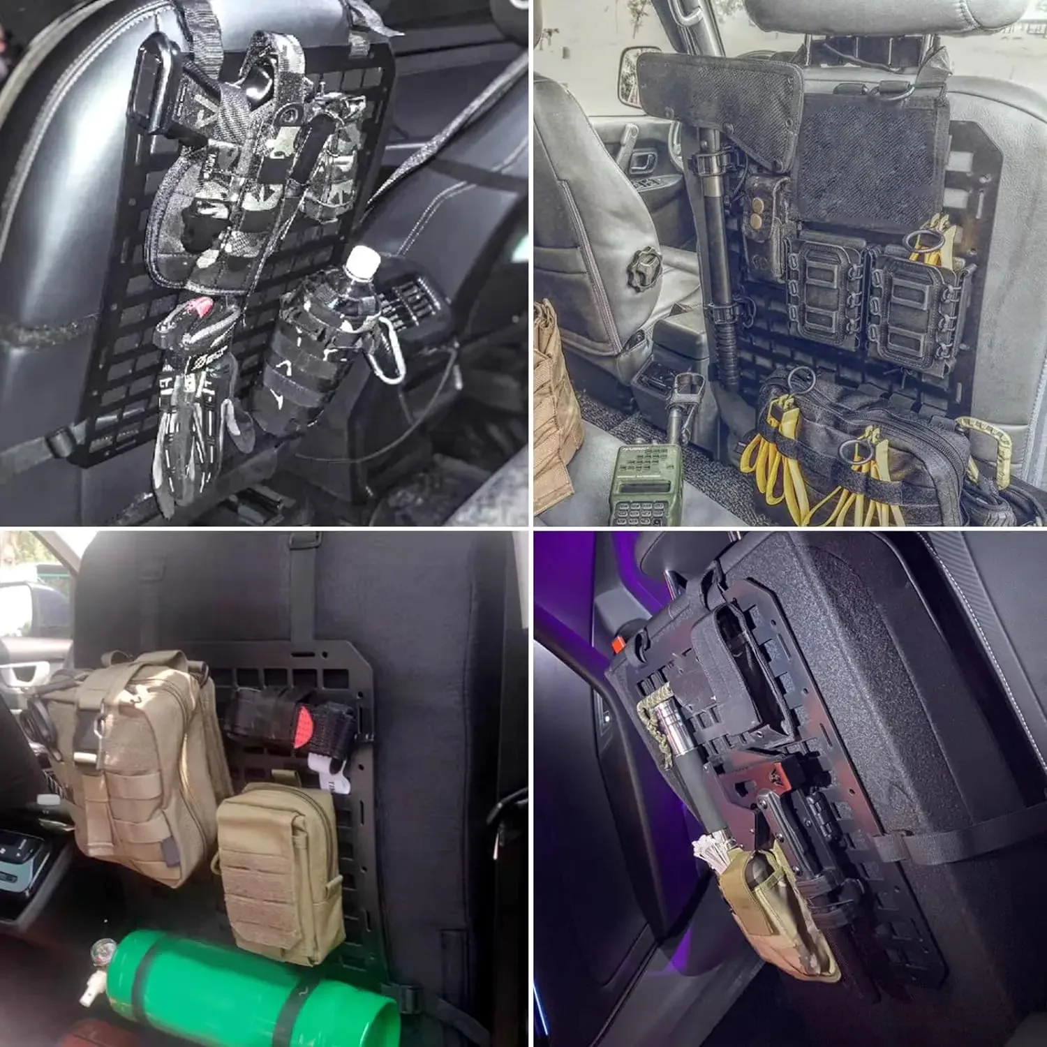 Auto Sitz Zurück Taktische Molle Panel Multifunktionale Einstellbare Sitz Mesh Lagerung Organizer Taktische Fahrzeug Lagerung Hängen Platte – Detail 4
