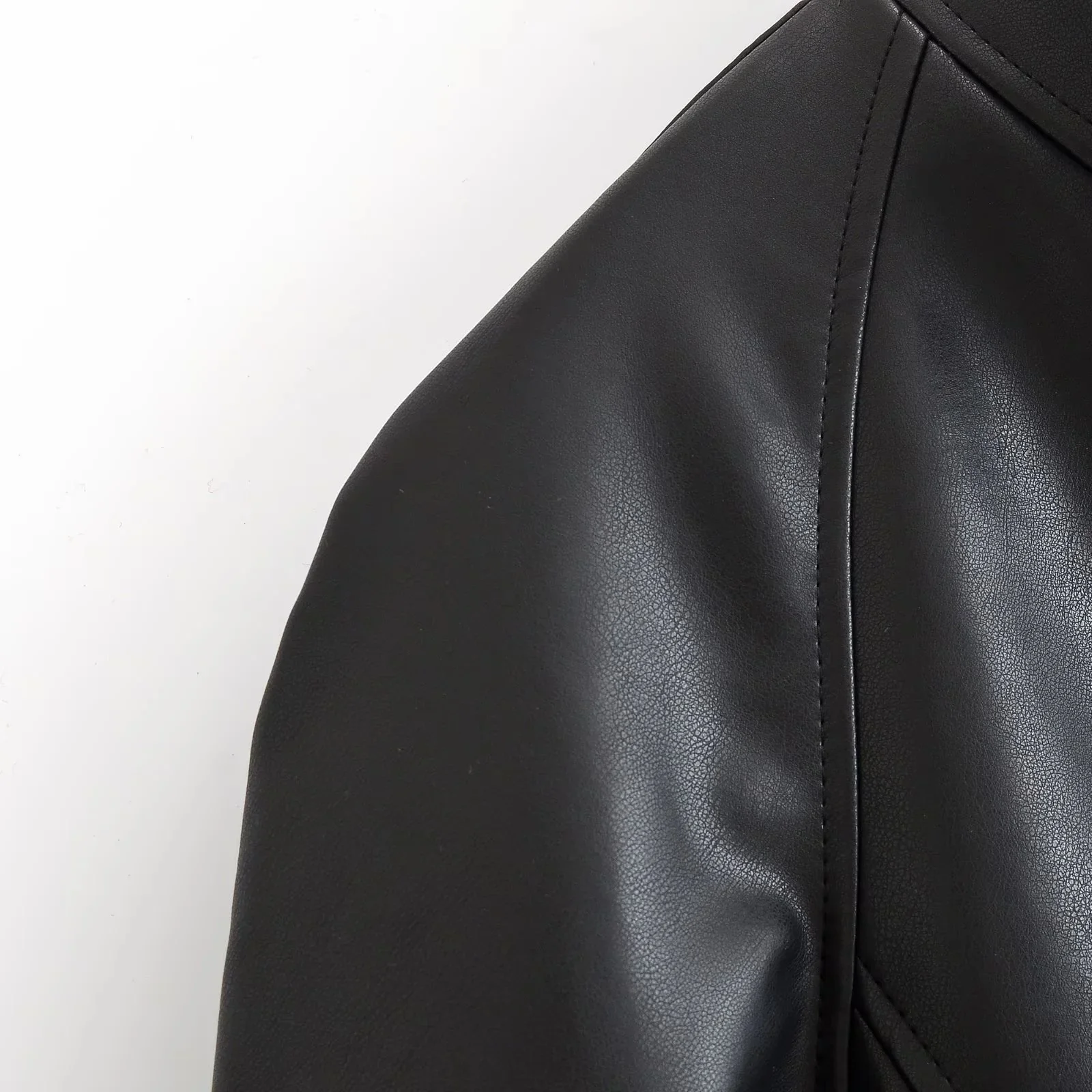 KONDALA Elegante Lässige Damen-Lederjacke mit Stehkragen, Einreihig, mit Gürtel, Modische Herbst-Winter-Urlaubsjacke 2026 – Detail 6