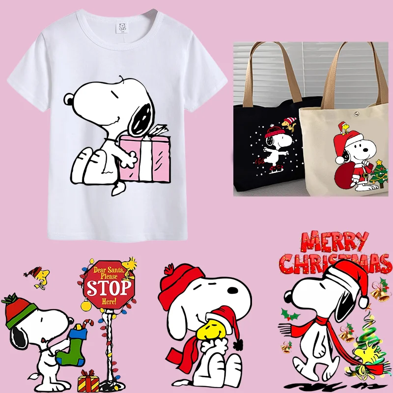 Snoopy Heat Transfer Stickers Peanuts Sticker Cute Cartoon Printing Used for DIY Clothes Bags Hats Vogue Convenient Child Gifts