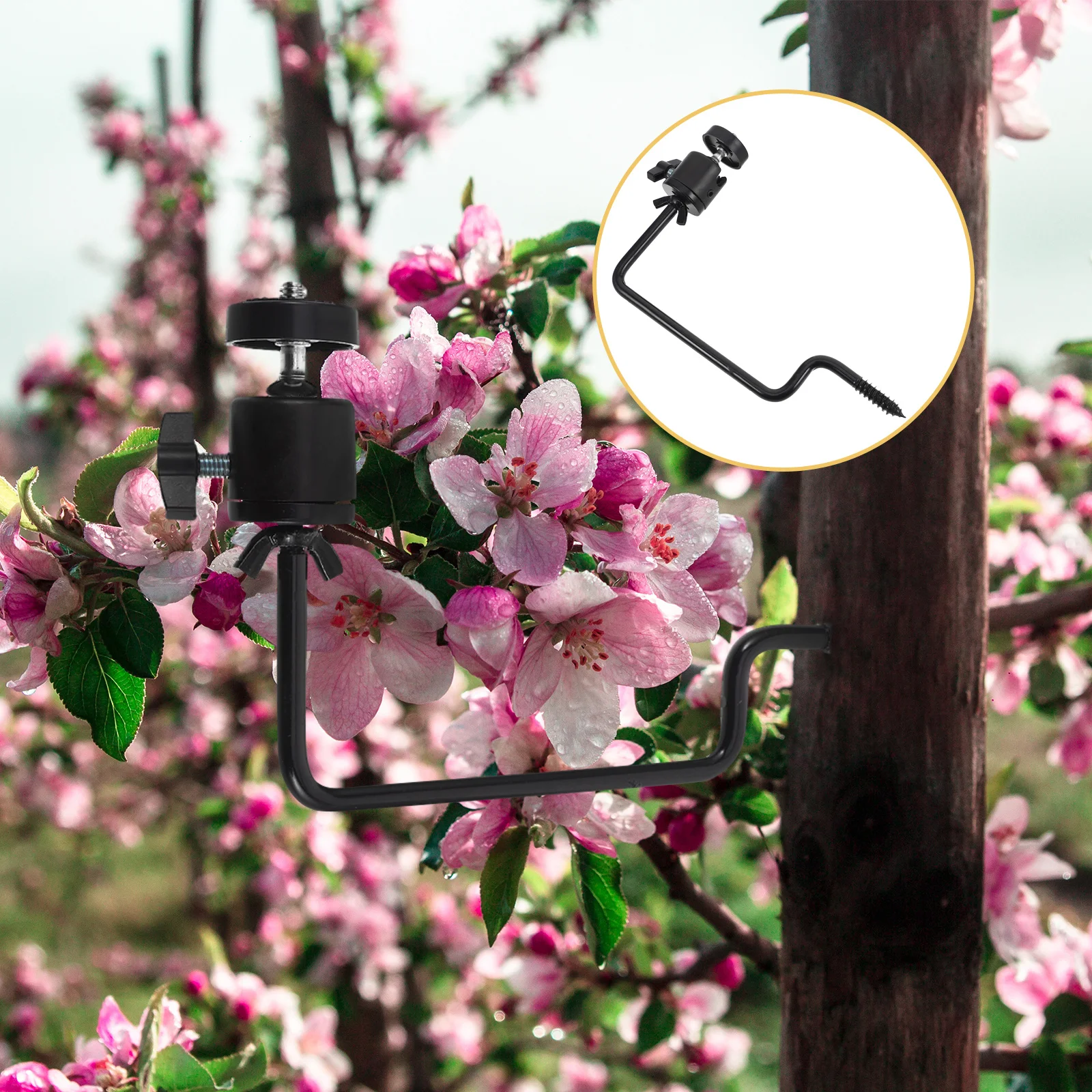 

Trail Camera Tree Mount Black 360 Degree Rotation Universal Ball Head Hunting Accessory Outdoor Camera Mount Trailcam Holder