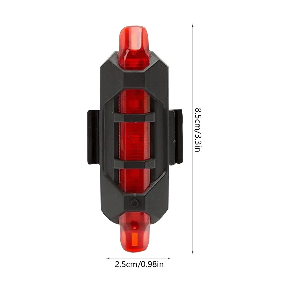 Lampu belakang sepeda 5 LED tahan air, lampu kilat peringatan keselamatan belakang dengan dudukan